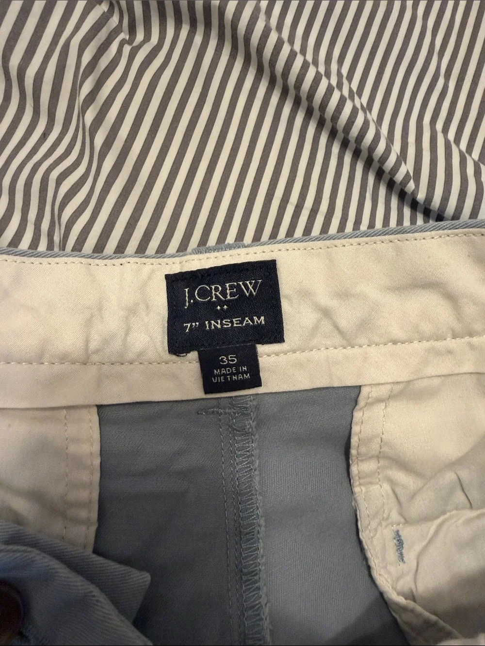 J Crew Light Blue Men’s Chino Shorts 7” Inseam 35 Waist